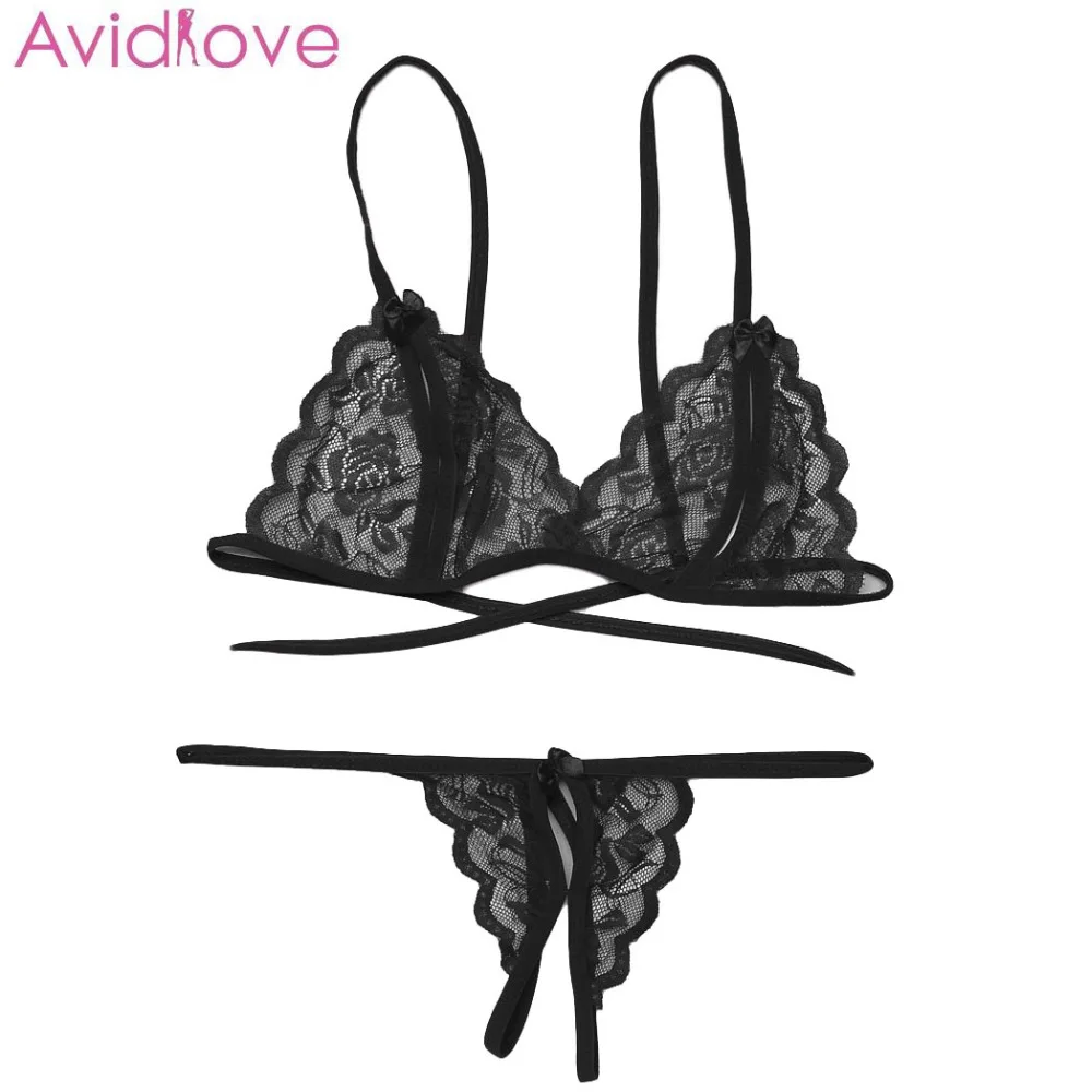Avidlove Women Erotic Sexy Costumes Lingerie Open Bra Crotch Porno Lace Transparent Underwear Baby Doll Lenceria | Тематическая
