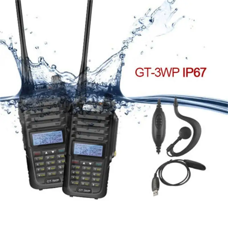 Двухдиапазонная рация xBaofeng водонепроницаемая с разъемом IP67 V/U двухсторонняя usb