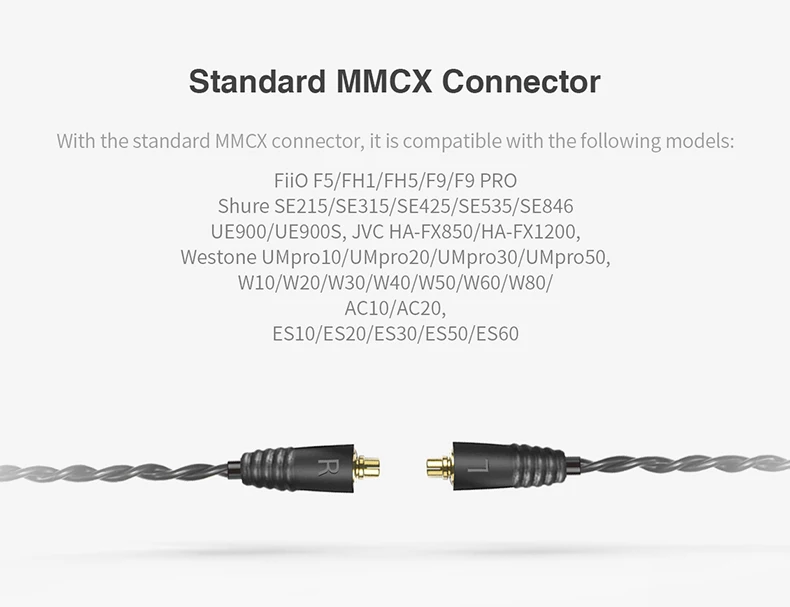 FiiO короткий сменный кабель LC-3.5AS Стандартный MMCX 3 5 мм разъем наушники для