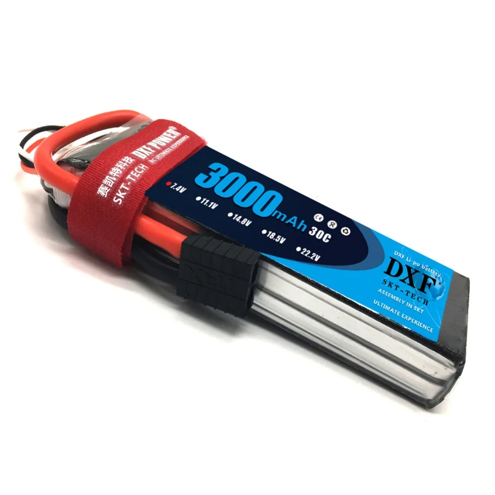 DXF Li-Poly батарея 7 4 V 3000mAh 2S 30C MAX 60C 1/10 RC автомобиль Lipo Bateria Мультикоптер Квадрокоптер