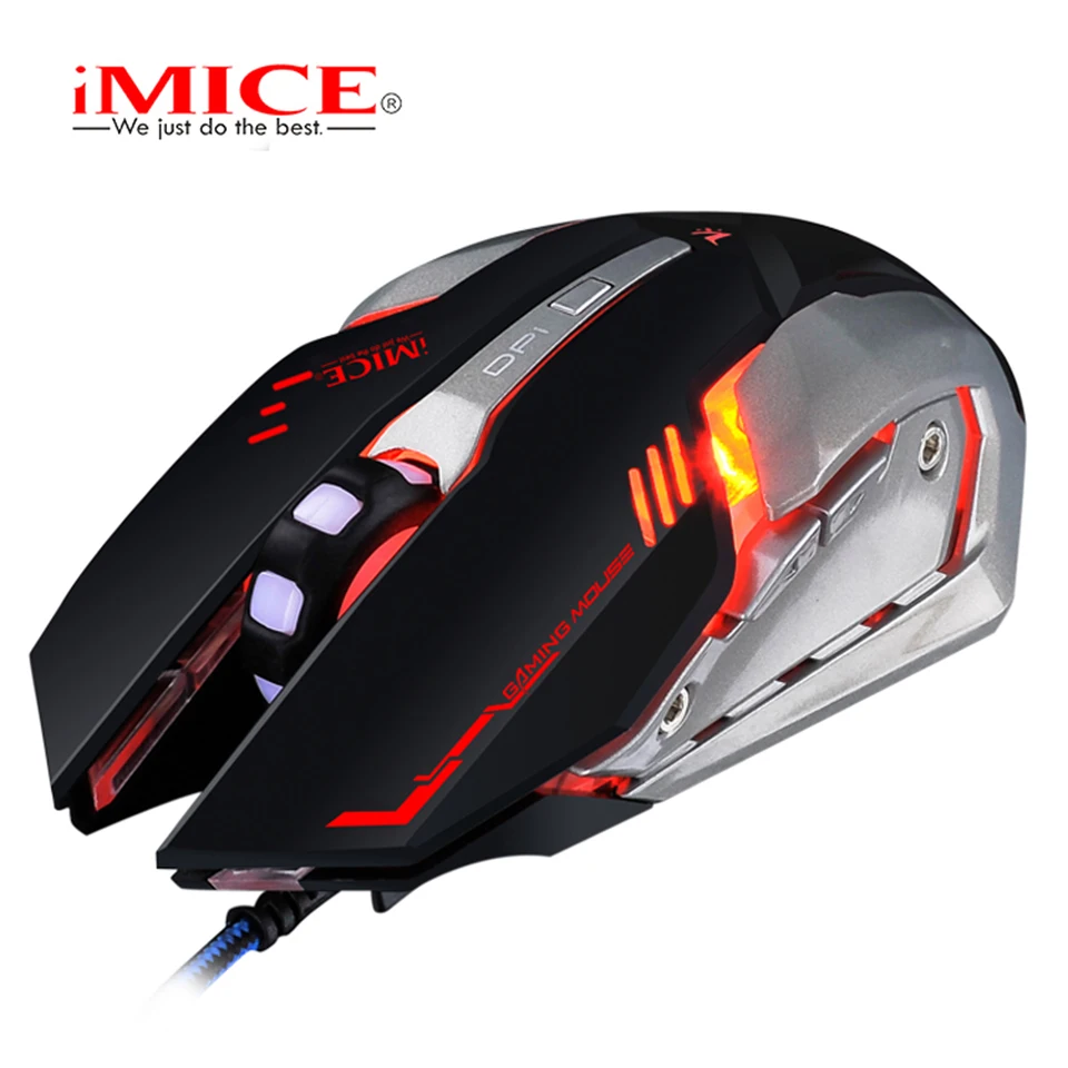 IMICE V8 6-клавишная оптическая профессиональная Проводная игровая мышь для ПК и ноутбука