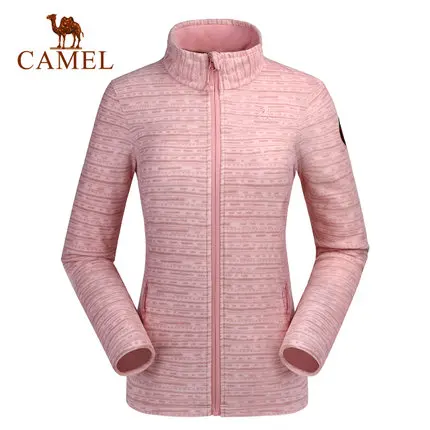 Pink Female CAMEL мужская уличная флисовая походная пара куртка Осень Зима ветровка софтшелл Толстая теплая куртка альпинизм кемпинг пальто - Цвет: Pink Female