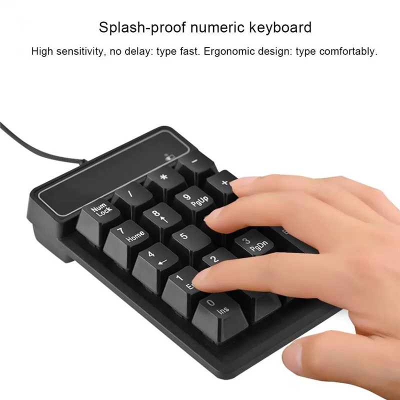 Basix keyboardUSB Проводная цифровая клавиатура механическая с цифрами 19 клавиш
