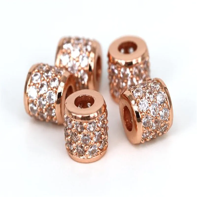 CZ бусины микро проложить цилиндрические круглые трубки кубический циркон