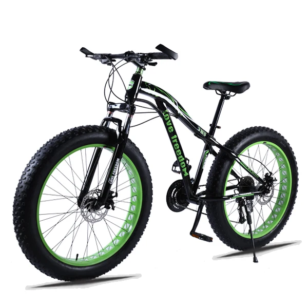 dark green 27 speed Love Freedom 7/21/24/27 Скорость фэтбайк высокое качество горный велосипед 26- дюйм 4.0 ширина шины велосипеда механический дискового тормоза Велосипеды - Цвет: dark green 27 speed