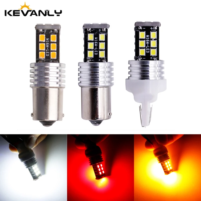 2 шт. Bau15s Py21w 1156 1157 BA15S BAY15D T20 7443 2835 15Smd лампы для автомобильных указателей поворота