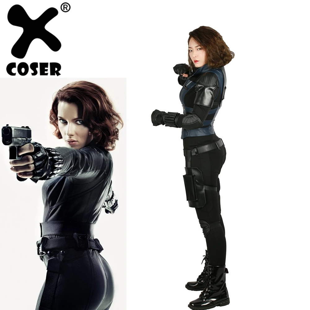 XCOSER Мстители Бесконечность война черная Вуда Косплей Полный комплект костюм