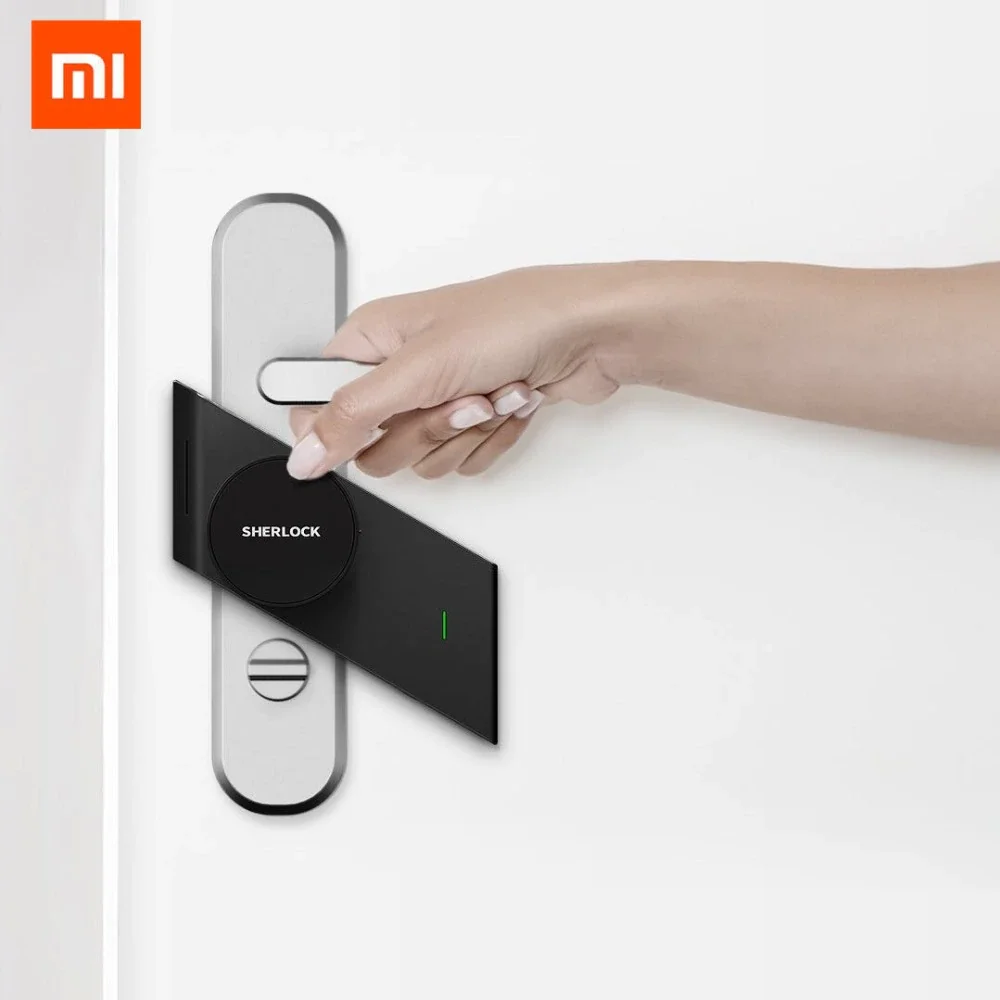 (Update English APP version ) Xiaomi Mijia Sherlock S1 Smart stick lock add fingerprint /password disk For xiaomi smart home kit |