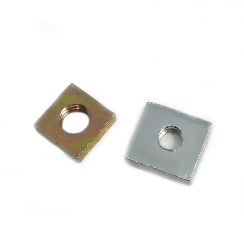 Оцинкованные тонкие квадратные гайки 100 шт./лот блок M2 M2.5 M3 M4 M5 M6|Гайки| |