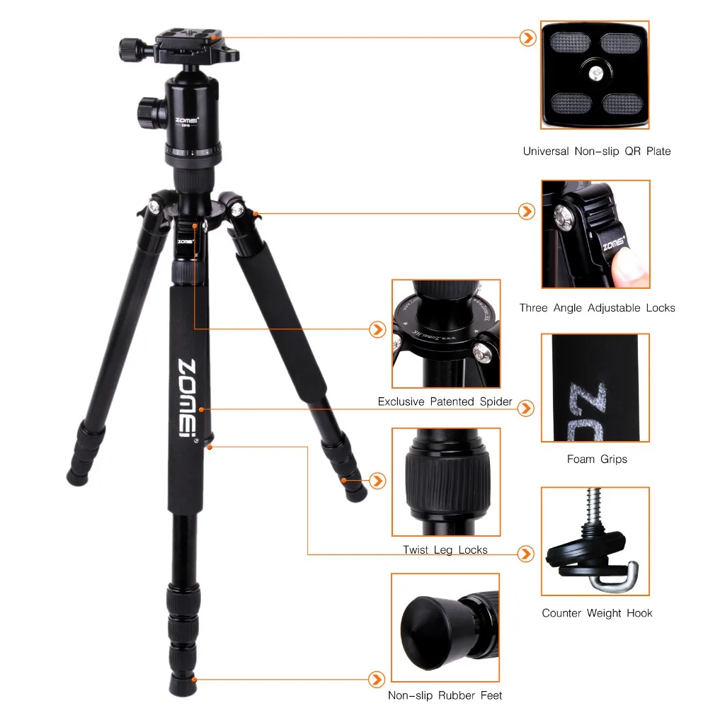 Professional Aluminium Alloy Tripod Kit Monopod For DSLR Camera Five Colors Available Light Compact Portable | Электроника