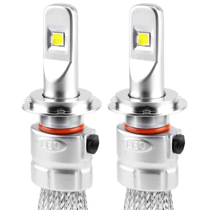 2X 9600LM R3 H7 комплект светодиодных фар для XHP50 чипов безвентиляторный СУПЕР БЕЛЫЙ