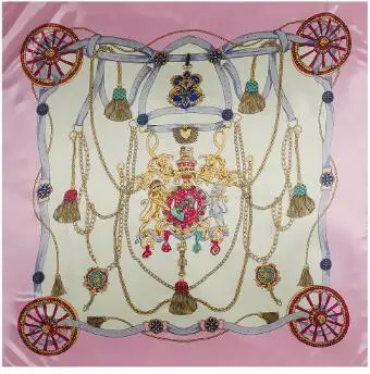 90cm*90cm Silk Square Scarf Women Element Bag Print Foulard Big Hijab Bandana Lady Neckerchief High QualScarves Wraps For Ladies |