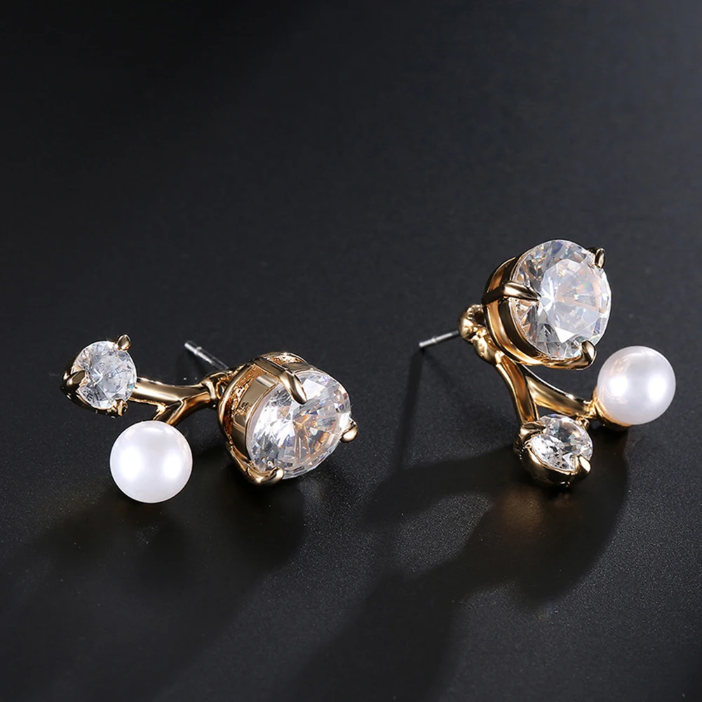 Для женщин модные блестящие кубического циркония искусственная Серьги с