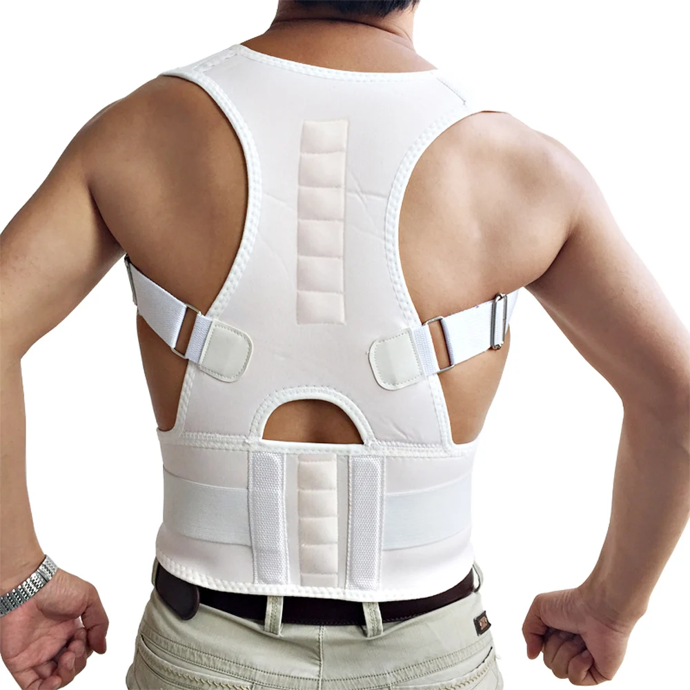 

Men Women Adjustable Magnetic Posture Corrector Belt Braces Support Belt Corrector Shoulder Back Support Plus Size XXL