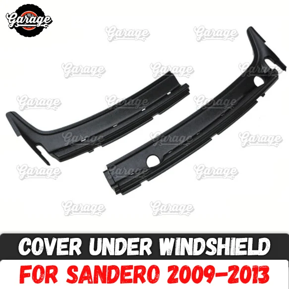 Cover under windshield for Renault Sandero / Stepway 2009-2013 jabot ABS plastic accessories protective car styling tuning