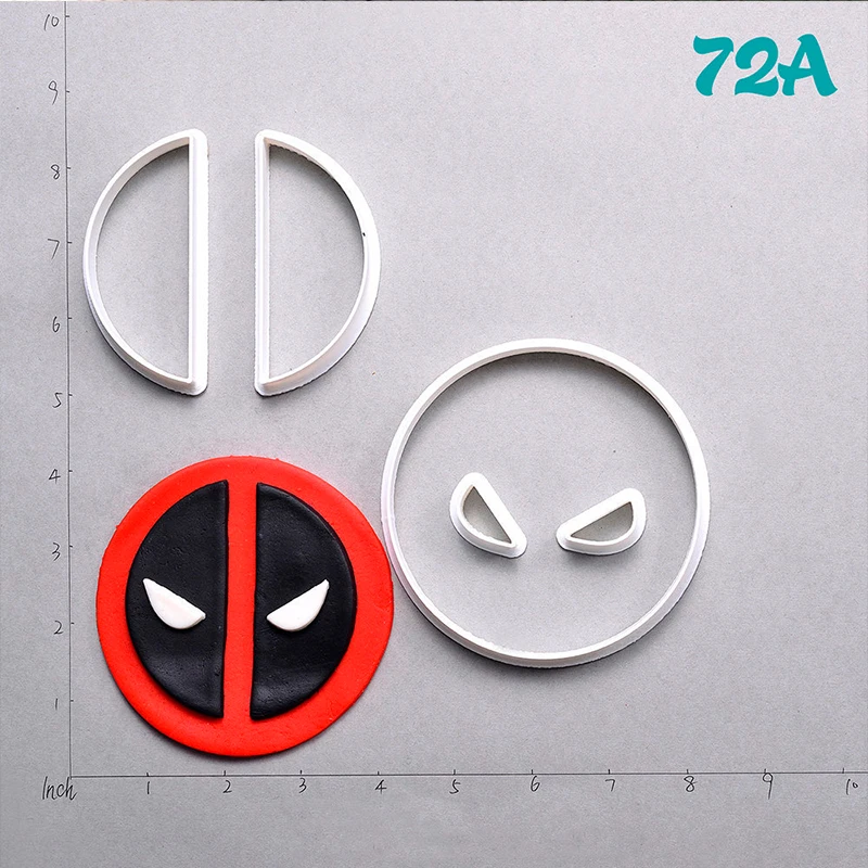 Сахарный Череп Дэдпул формочка для печенья набор на заказ 3D напечатанный