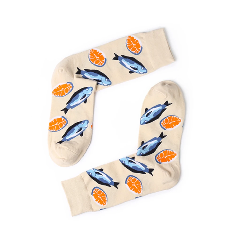 Модная новинка морепродуктов морских животных шаблон хлопок Для мужчин женщин