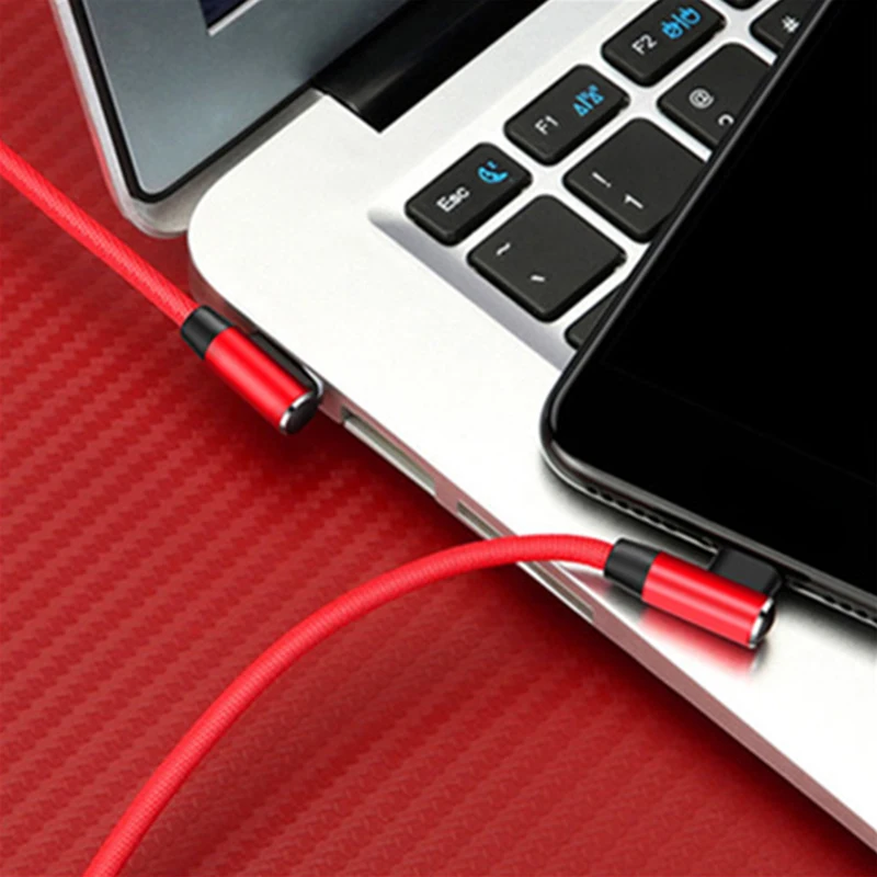 ANBES Micro USB кабель 1 м ультра прочный в оплетке двойной локоть зарядное устройство