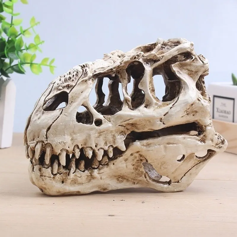 T Rex череп динозавр Смола ремесло подарки Домашний декор Реплика аквариум статуя