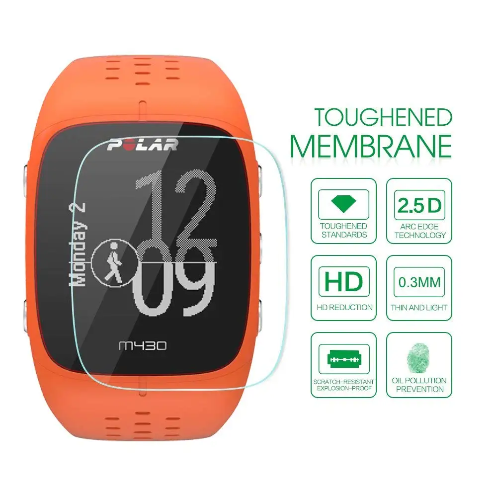 Защитное стекло для экрана Polar M400/M430 9H 2.5D защитная пленка против царапин