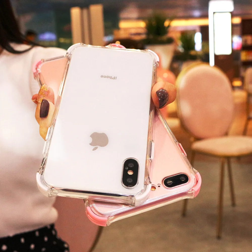 DIY акрил Shookproof чехол для Iphone 7 8 X XR MAX плюс 6 s 5 5S Роскошные Прозрачный кристалл