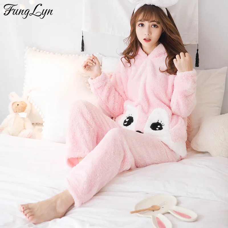 FL027C Милая Пижама с рисунком из мультфильма Фланелевая пижама Mujer Pigiama Donna Женский