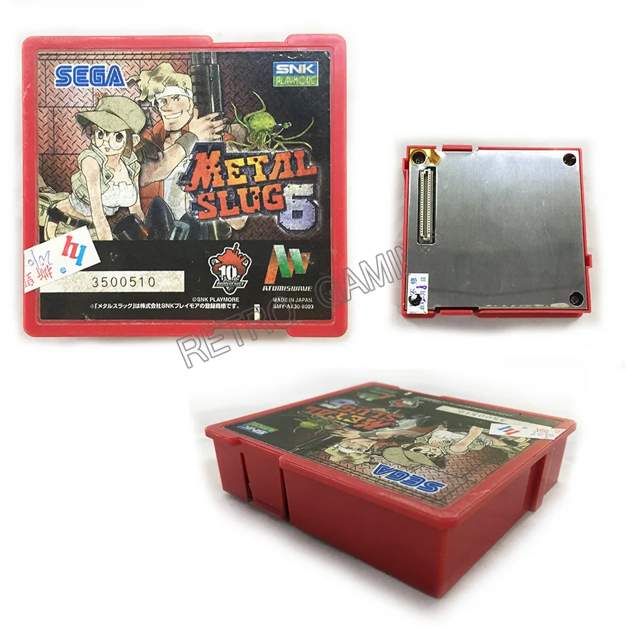 1 шт., Sammy Atomiswave, карточная игра, металлическая Slug 6 SNK SEGA карта,, сделано в Японии, Secondhand