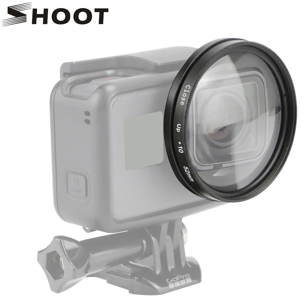 Новинка 52 мм Лупа 10x увеличение Макросъемка крупным планом объектив для GoPro Hero 5