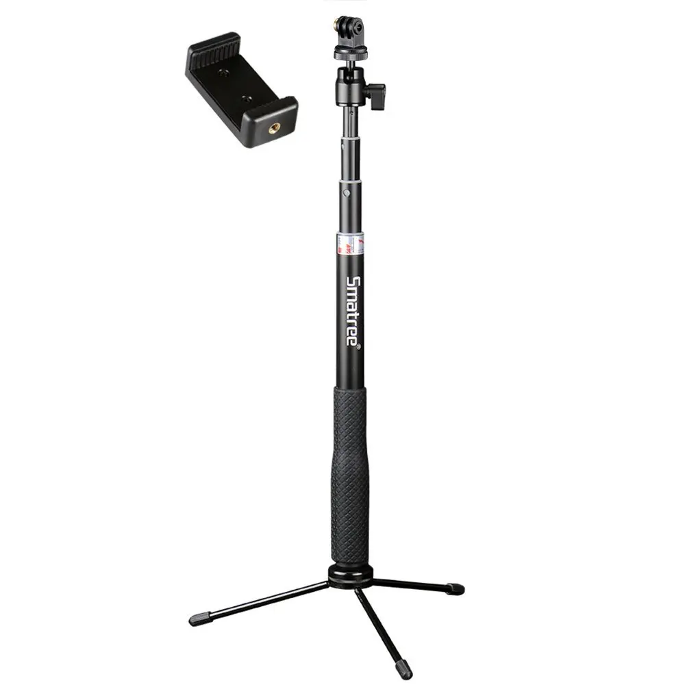 Селфи палка Smatree Q3 со штативом для экшн камер GoPro Hero 8/7/6/5 Ricoh Theta S M15 сотовых