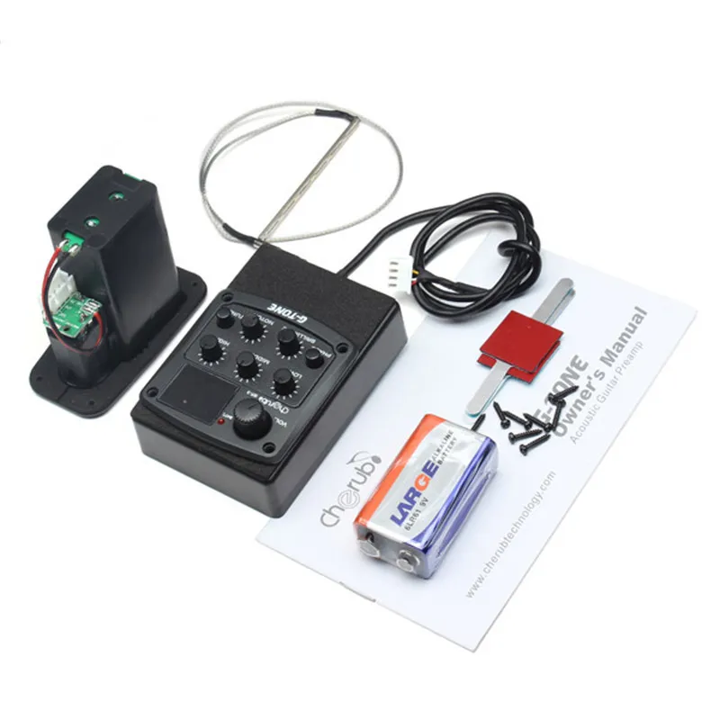 Cherub G Tone GT 3 эквалайзер Эквалайзер Акустическая гитара Preamp пьезо пикап ЖК дисплей