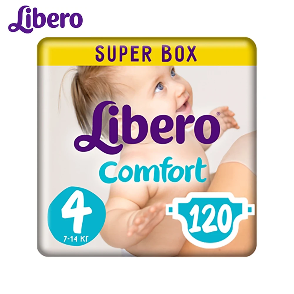 Подгузники Libero Comfort Size 4 (7 14кг) 120 шт.|Одноразовые подгузники| - Цена: 2 434,08 руб.