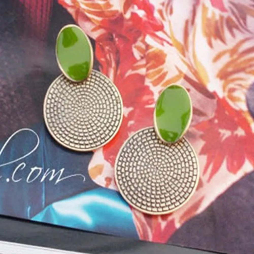 Лидер продаж 2018 элегантные и винтажные женские серьги круглые в стиле ретро