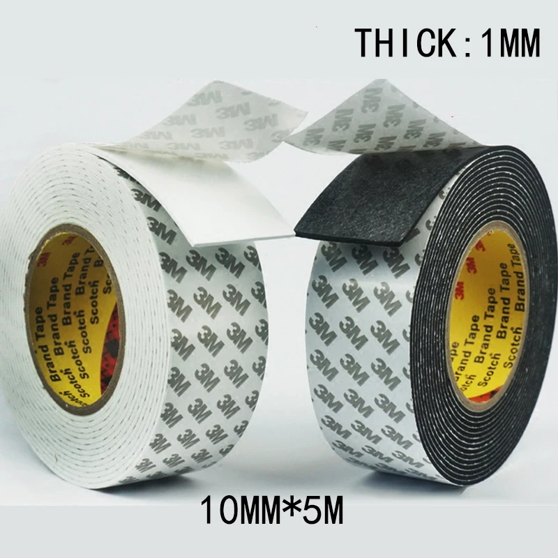 Водонепроницаемая Двусторонняя поролоновая лента EVA черная и белая толщина 2 мм