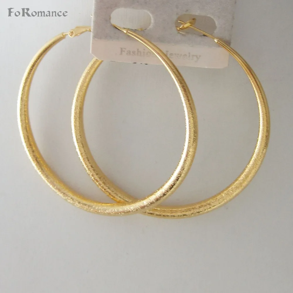 Foromance/резной и матовый рисунок два стиля желтых бриллиантов 57 мм 2 24 дюйма серьги