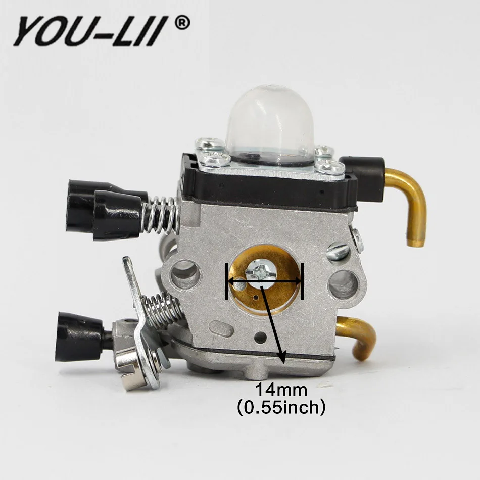 Карбюратор YOULII для STIHL FS55 FS74 FS75 FS76 FS80 FS85 KM55 KM85 FS38 FS45 FS46 CARB бензинового триммера 4140 120