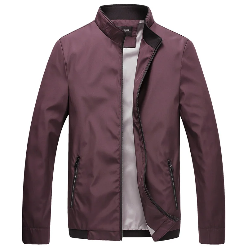 

Fashion male Pure color Slim fit Long sleeve jacket /high-grade business leisure Man's Stand collar jackets coat