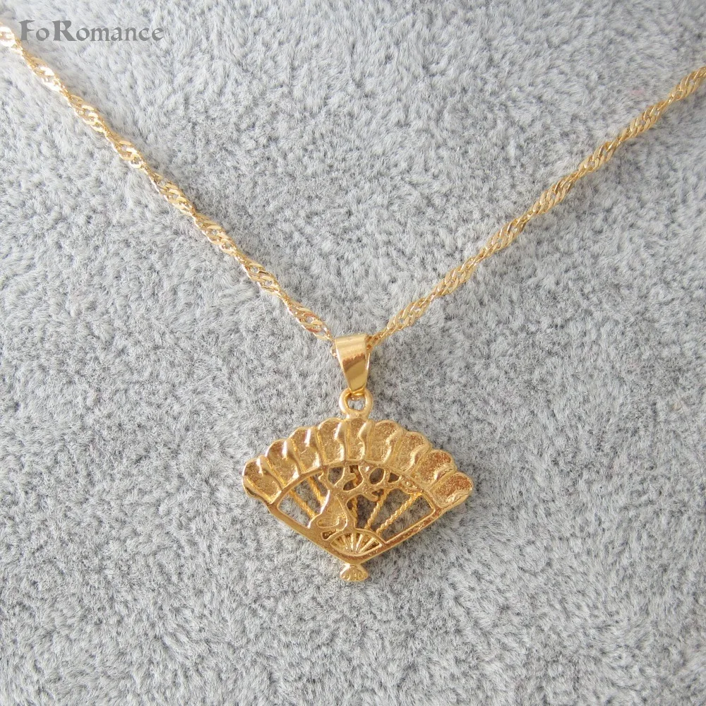 Foromance желтое золото GP 18 дюймов Волнистые ожерелье &amp яркие китайский