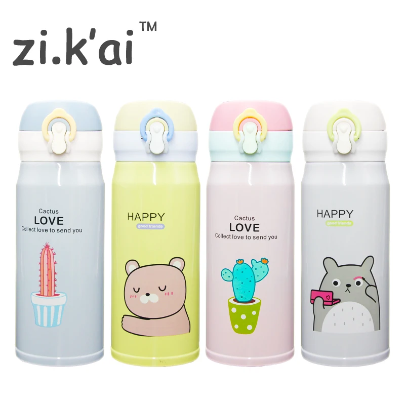ZIKAI new 350ml Candy cartoon cute Thermocup Stainless Steel Thermos Bottle outdoor travel thermos Thermal coffee mug CT-1 | Дом и сад