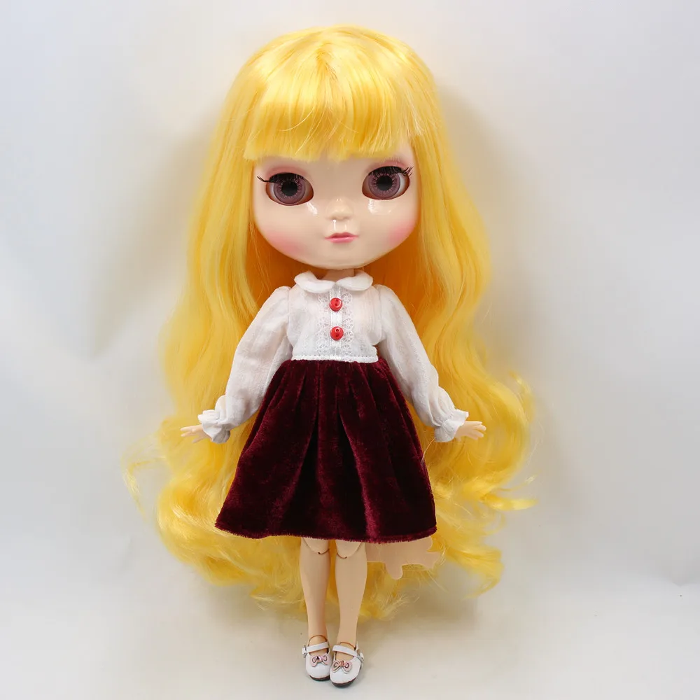 Кукла ICY 1/6 с маленькой грудью азон тело натуральная кожа желтые волосы