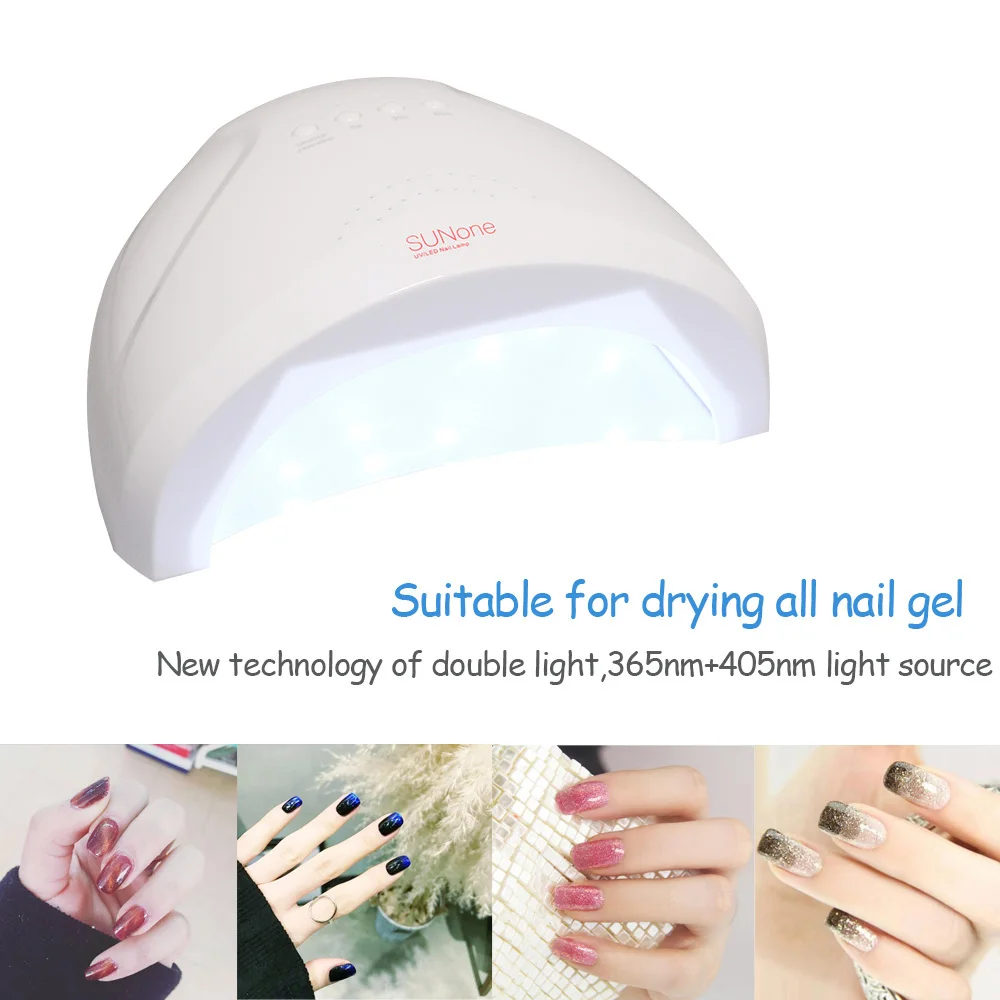 SUNone УФ светодиодный светильник Сушилка для ногтей отверждения всех гель 48 Вт/24 Вт