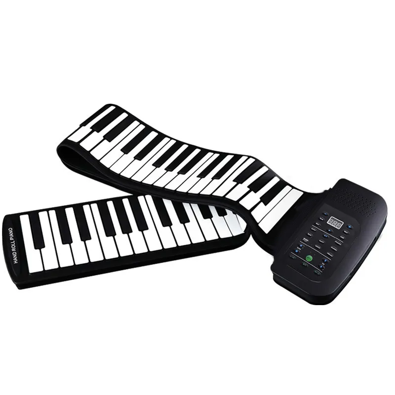 Гибкая USB MIDI Roll Up Пианино комплект с 88 клавиш электронные Рука roll up клавиатура для