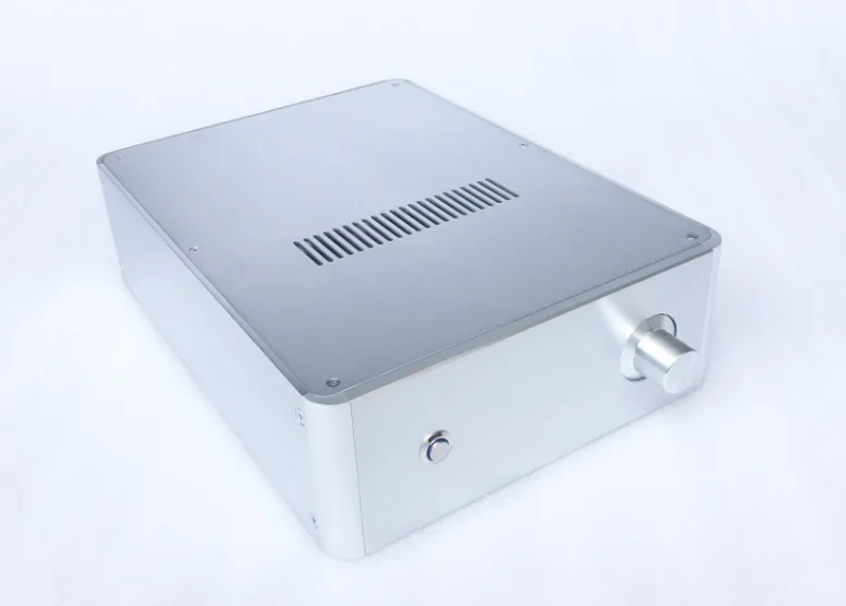 

BZ2409E Silver All Aluminum Rounded Case Amplifier Chassis Preamplifier Box Power Amp Housing DIY Enclosure
