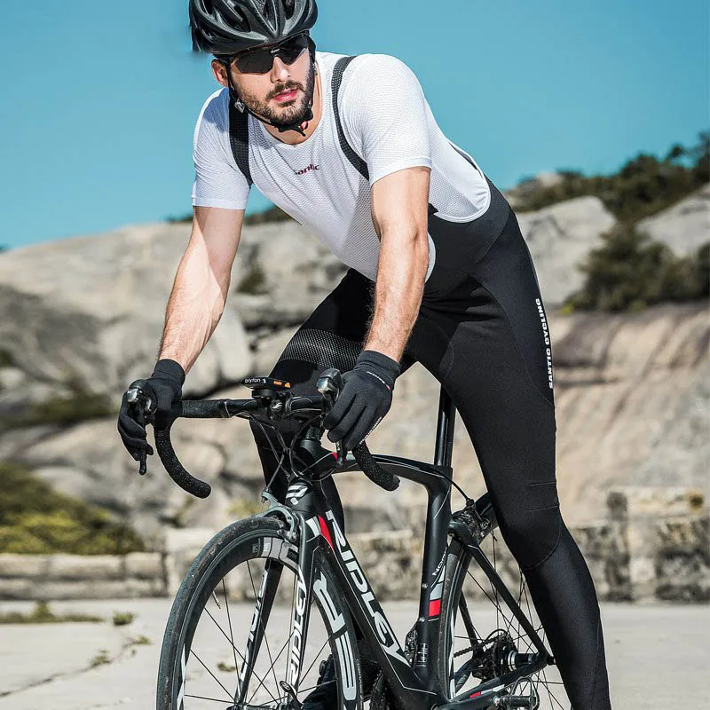 

Santic MenCycling Bib Pants 4D Padding Cushion Winter MTB Bike Warmful Cycling Bib Long Pants Warm Fleece M8C04104