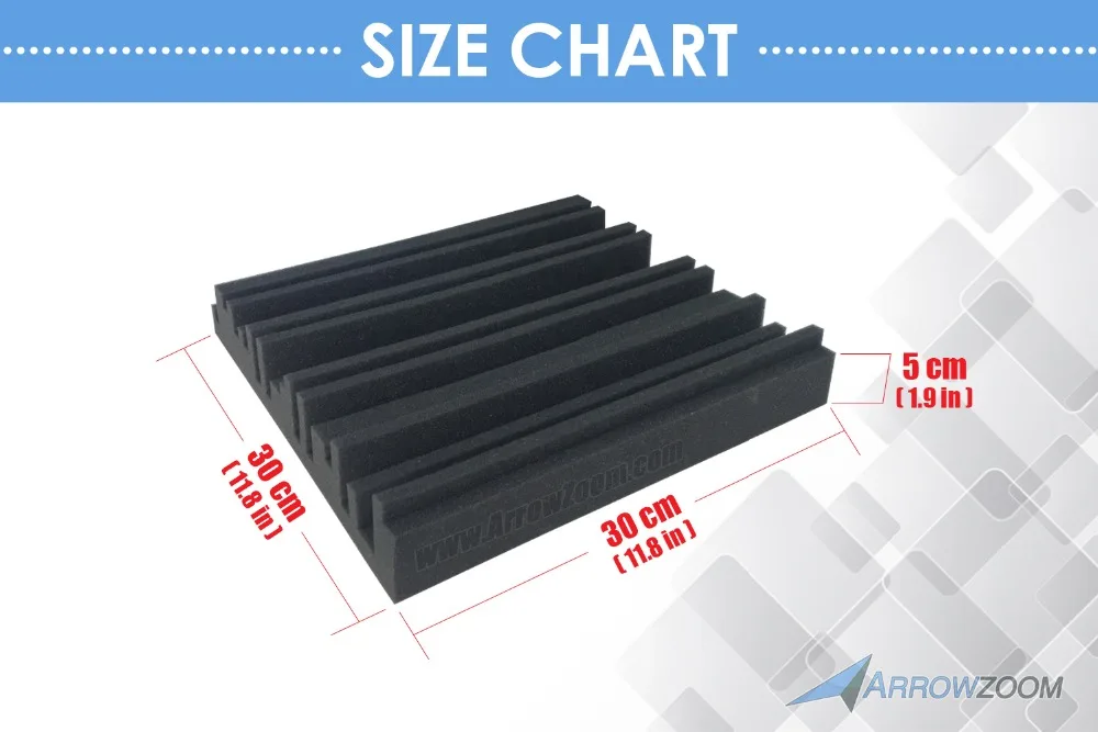 Arrowzoom 1 штука 11 8 &quotx 8" x 9 &quotMetro Diffuser панель плитка студия Звукопоглощающая