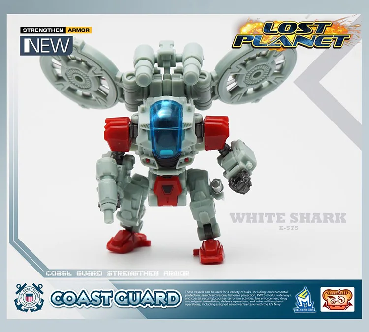 [Show. Z Store] MechFansToys Mech Fans Toys MFT Lost Planet Coast Guard CG01 White Shark & CG02 Red Dragon Action Fig|Наборы для