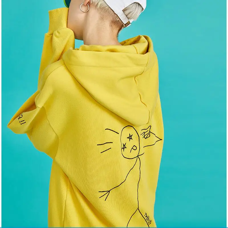 Toyouth New Autumn Lazy Cartoon Printing Women Sweatshirts Loose Hooded Long Sleeve Pullovers Korean Stylish Female Tops Hoodies | Женская