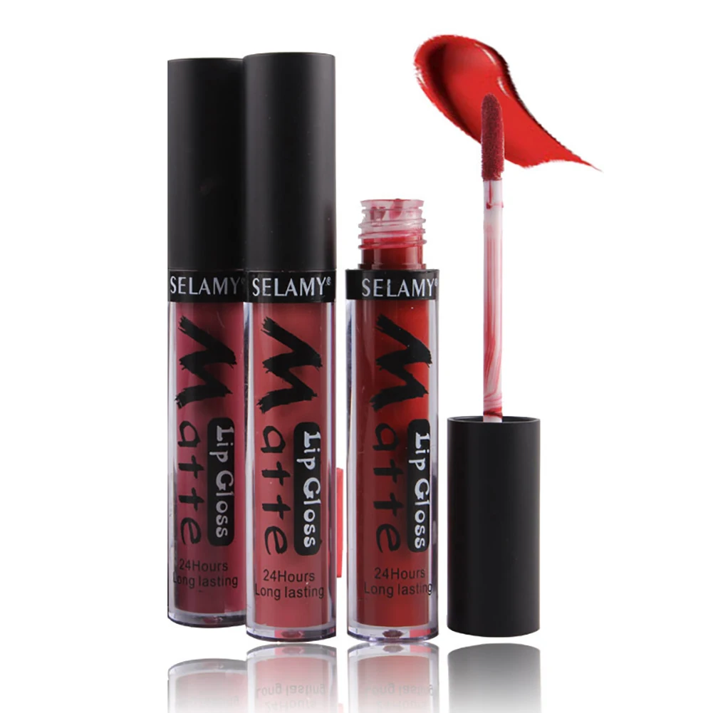 Длительный Для женщин косметической жидкости Губная помада Макияж увлажняющая