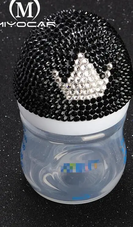 120ml pp MIYOCAR Bling КРАСИВАЯ безопасная бутылочка для кормления ручной работы, Детская Бутылочка и яркая соска для душа - Цвет: 120ml pp