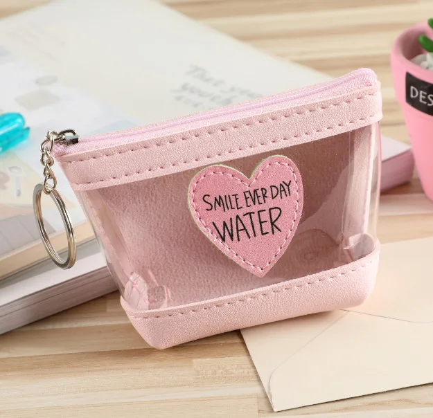 

Women's Zipper Small Transparent Coin Kids Cute Wallet Purse Mini Money Bag Women Handbag Purses