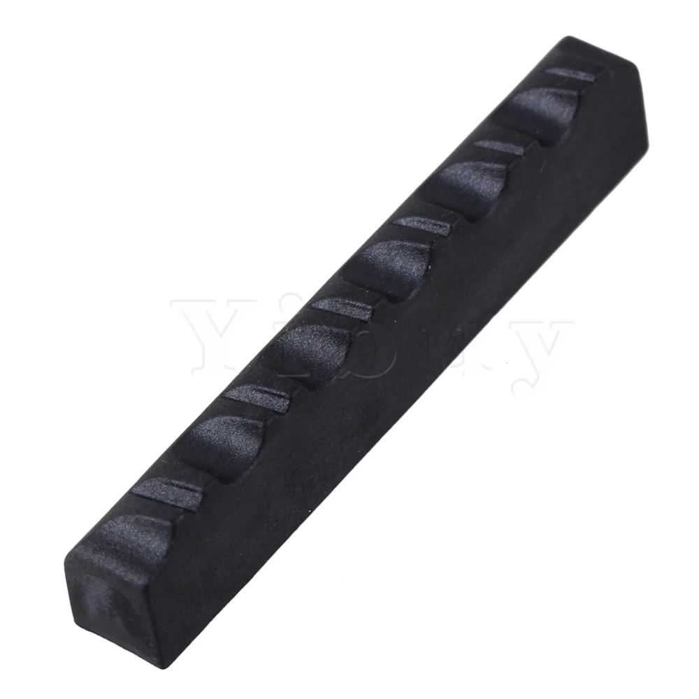 

Yibuy Black 72x3x10mm Bridge Saddle 45x6x9mm Slotted Nut for Acoustic Guitar